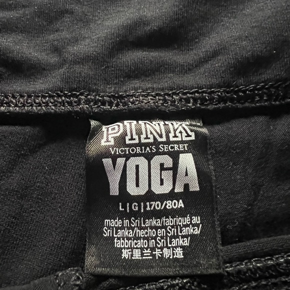 Pink Yoga stonewashed black/tan leggings. Size large - Picture 4 of 4